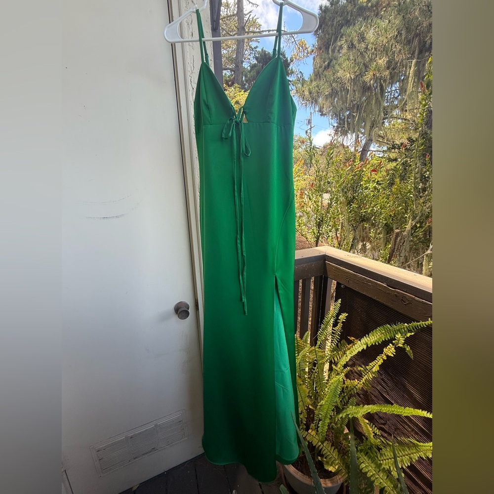 Aqua Vibrant Green Maxi Dress